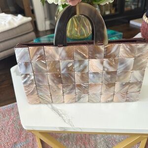 Mother of Pearl Clutch Purse Handbag Beautiful!